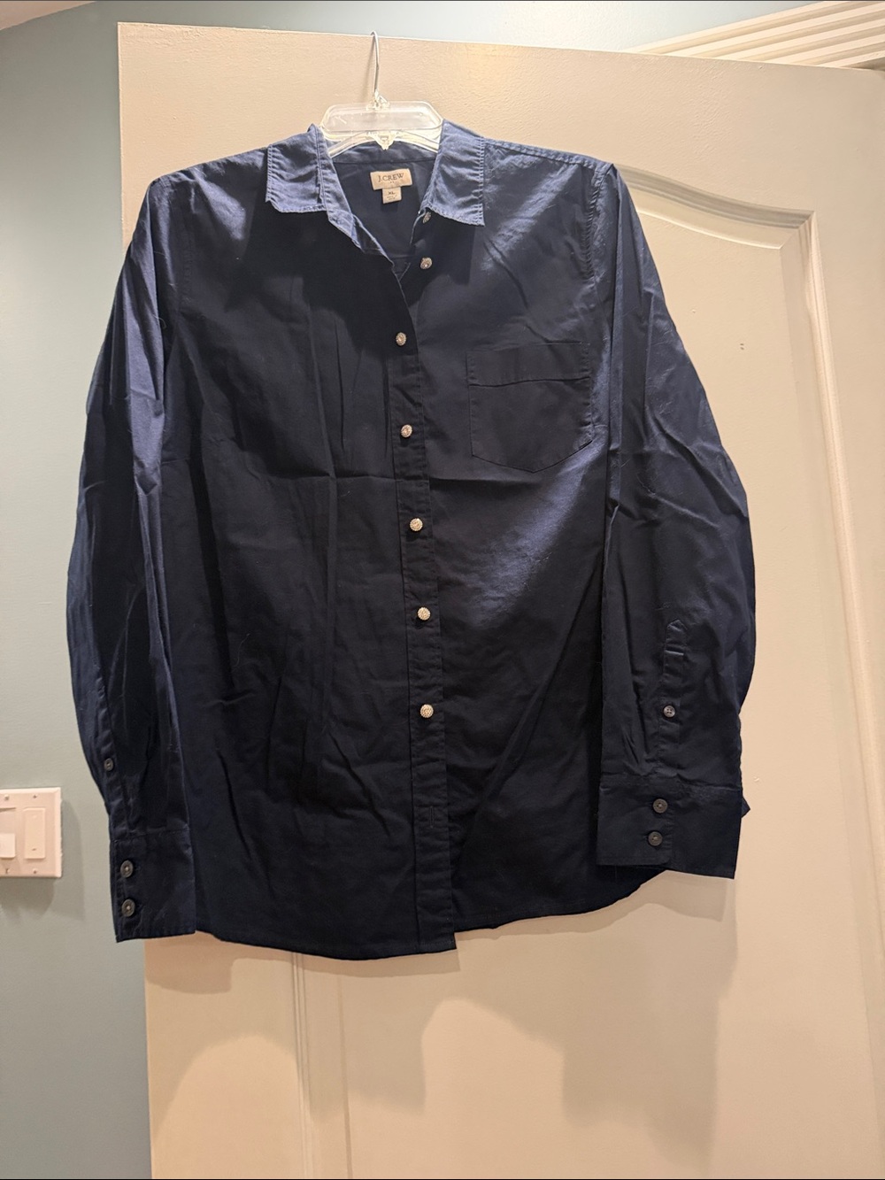 J. Crew Navy Blue Women's Button-Down Shirt